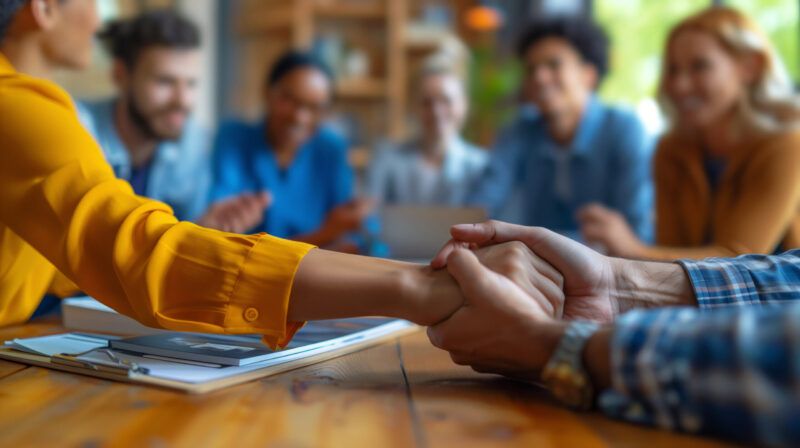 Individuals supporting each other through Residential Treatment offering a safe and structured environment for long-term recovery.