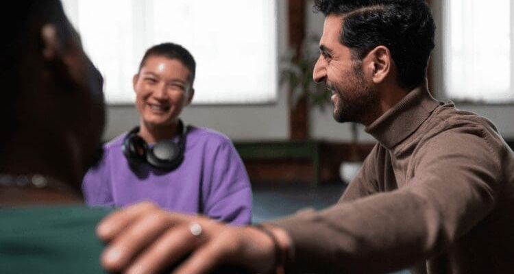 Supportive group therapy session for individuals undergoing cocaine addiction and detox in Nashville, fostering connection and healing.